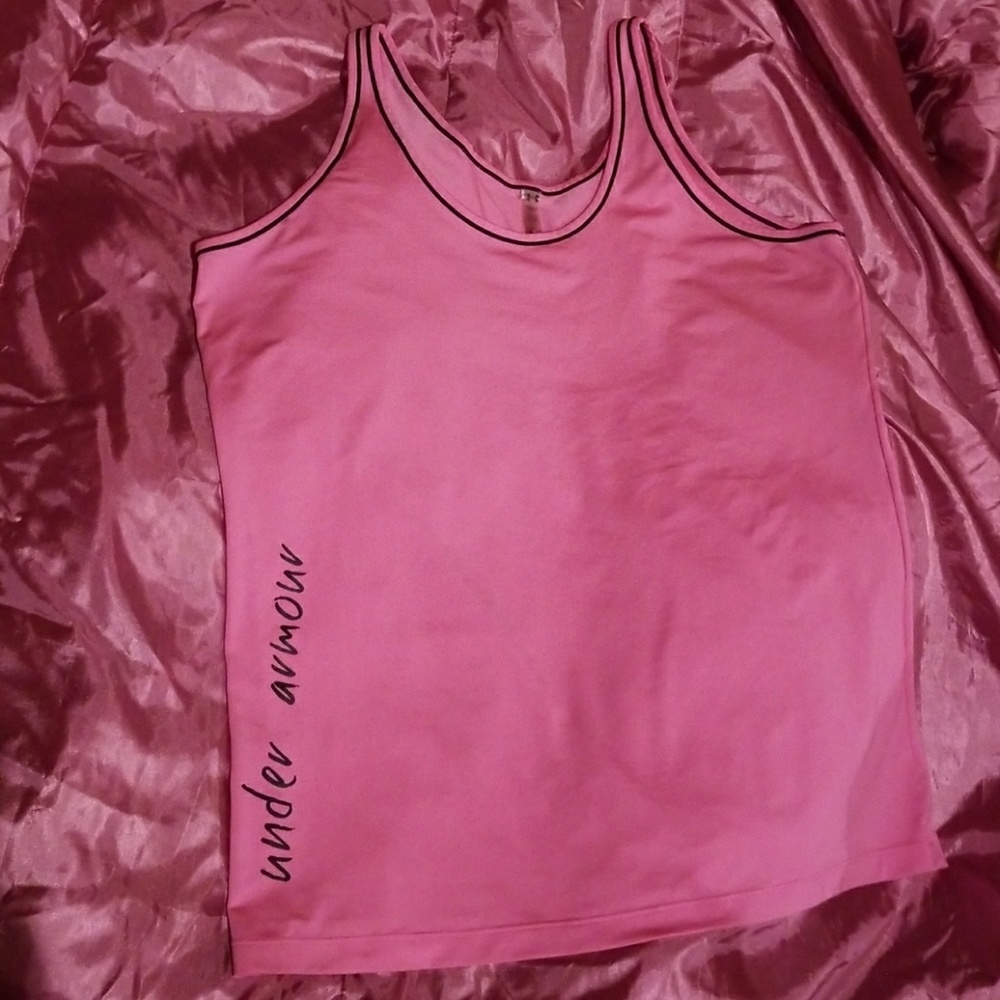 UNDER ARMOUR workout tank pink w black XL
